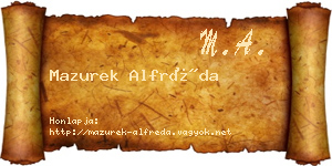 Mazurek Alfréda névjegykártya